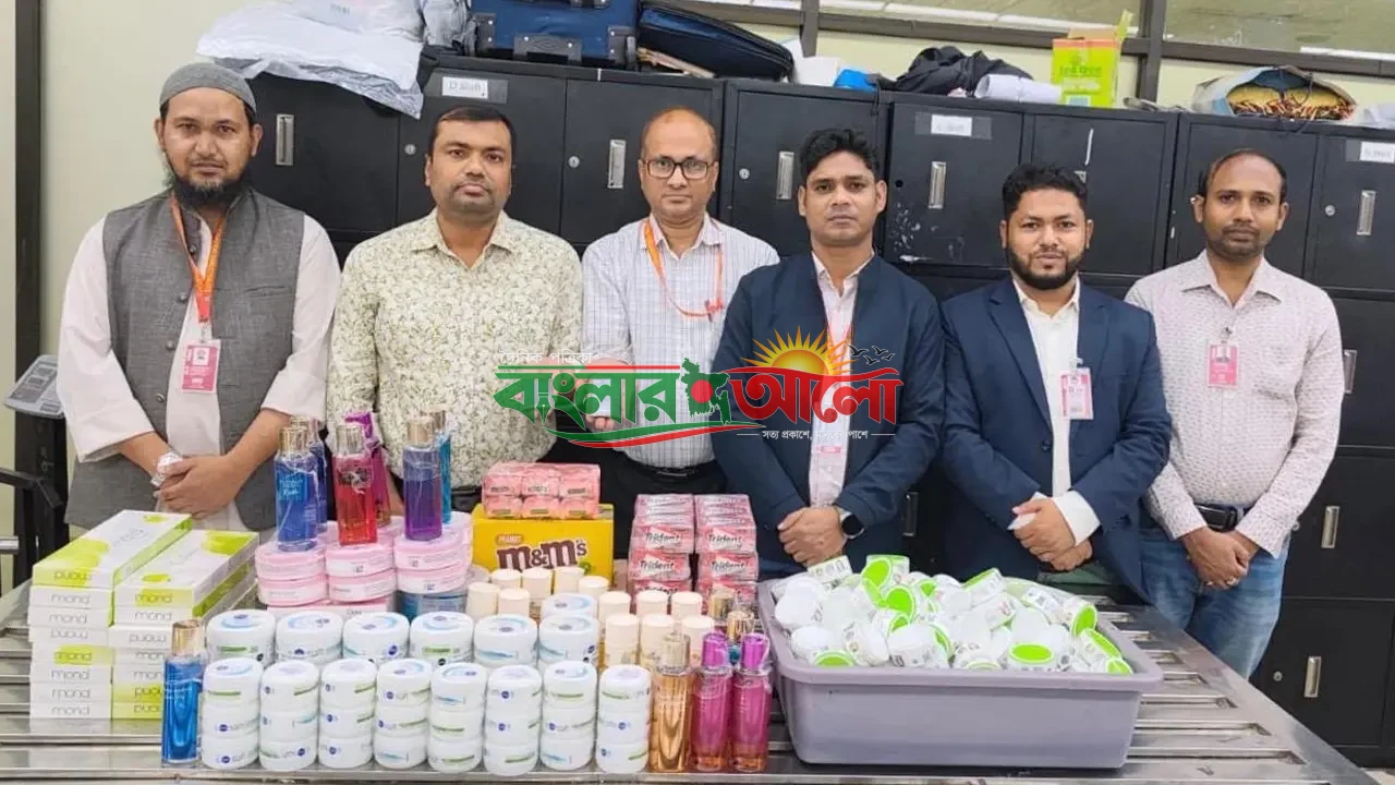 শাহজালালে পৃথক অভিযানে তরল সোনাসহ প্রায় ৩ কোটি টাকার পণ্য জব্দ